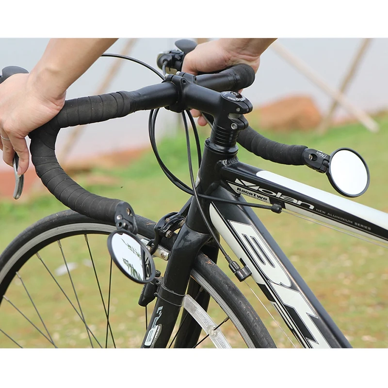 

Handlebar End Bike Mirror Steel Lens Cycling Mirror Back Rear View Mirror Bicycle Accessories for Mountain Road Bike