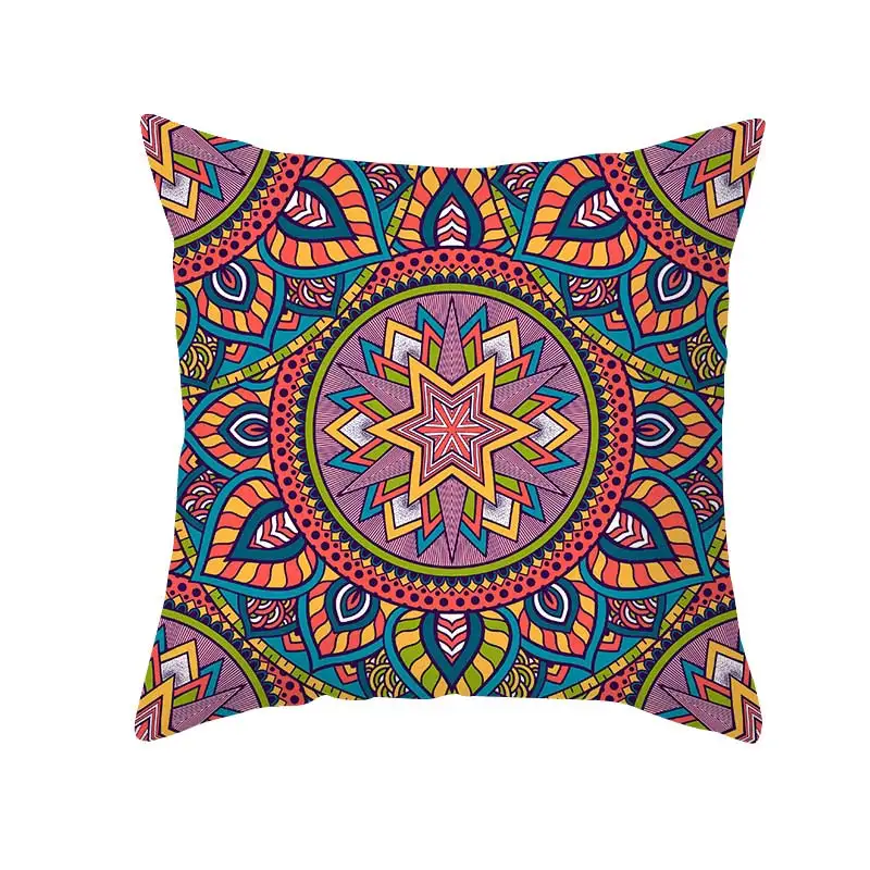 Чехол для подушки с мандалой индийская мандала полиэстеровый чехол диванной