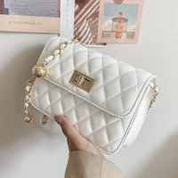 women diamond lattice chain flap bags handbags luxury designer brand pu leather crossbody bag white green shoulder messenger bag