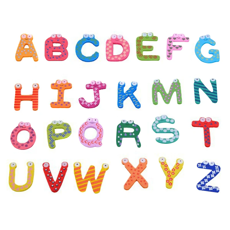 Новинка 2019 детские игрушки 26 шт. буквы Детские Деревянные обучающие наклейка на