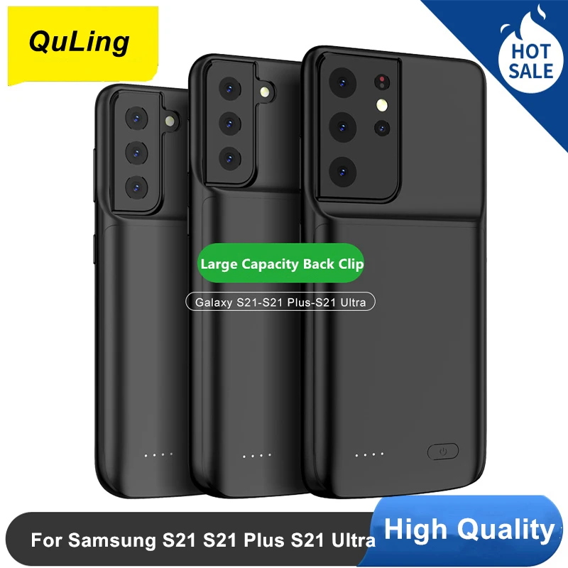 

QuLing Battery Charger Case For Samsung Galaxy S21 S21 Plus S21 Ultra 4700 Mah To 6000 Mah Smart Phone Battery Cover Power Bank