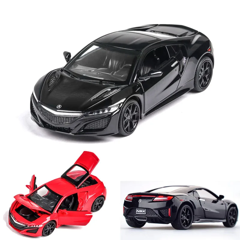 

Модель автомобиля Honda-Acura NSX 1:32, литой игрушечный автомобиль, игрушечный автомобиль, Мигающий игрушечный реквизит для детей, подарок для маль...
