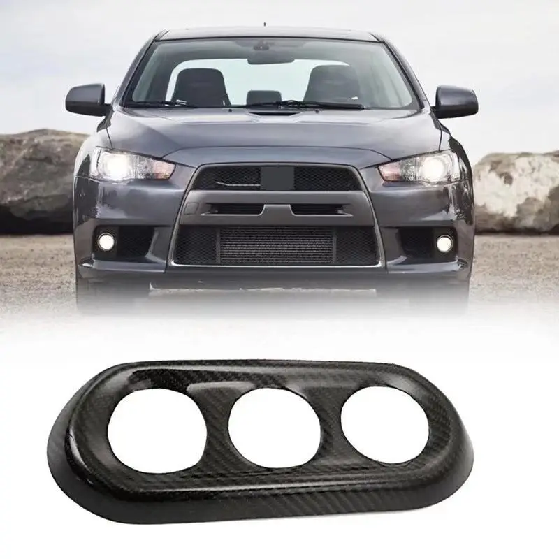 08-15 EVO MR Interior Trim for Evolution X EVO 10th Carbon Fiber Air Control Panel Button Cover Car Accessories