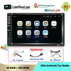 LeeKooLuu Android автомобильный радиоприемник 2 Din 7 дюймов HD мультимедийный GPS-навигатор WiFi Bluetooth аудио MP4 MP5 видеоплеер USB AUX задняя камера