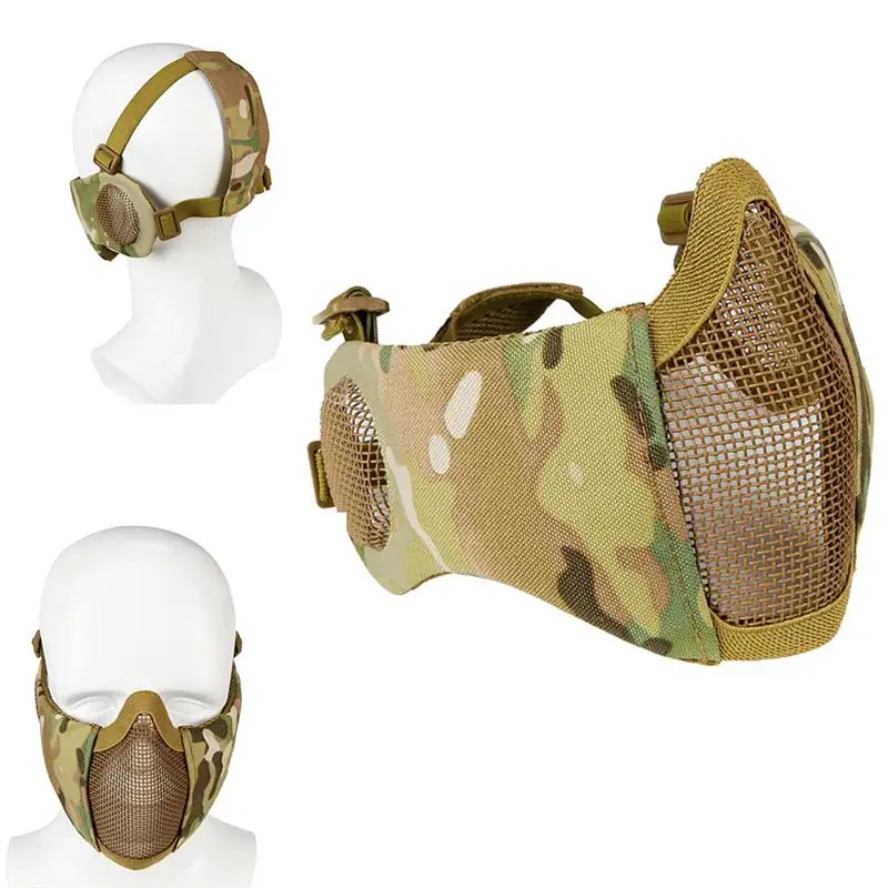 FX тактический страйкбол Пейнтбол CS Складная Половина лица низкоуглеродистая