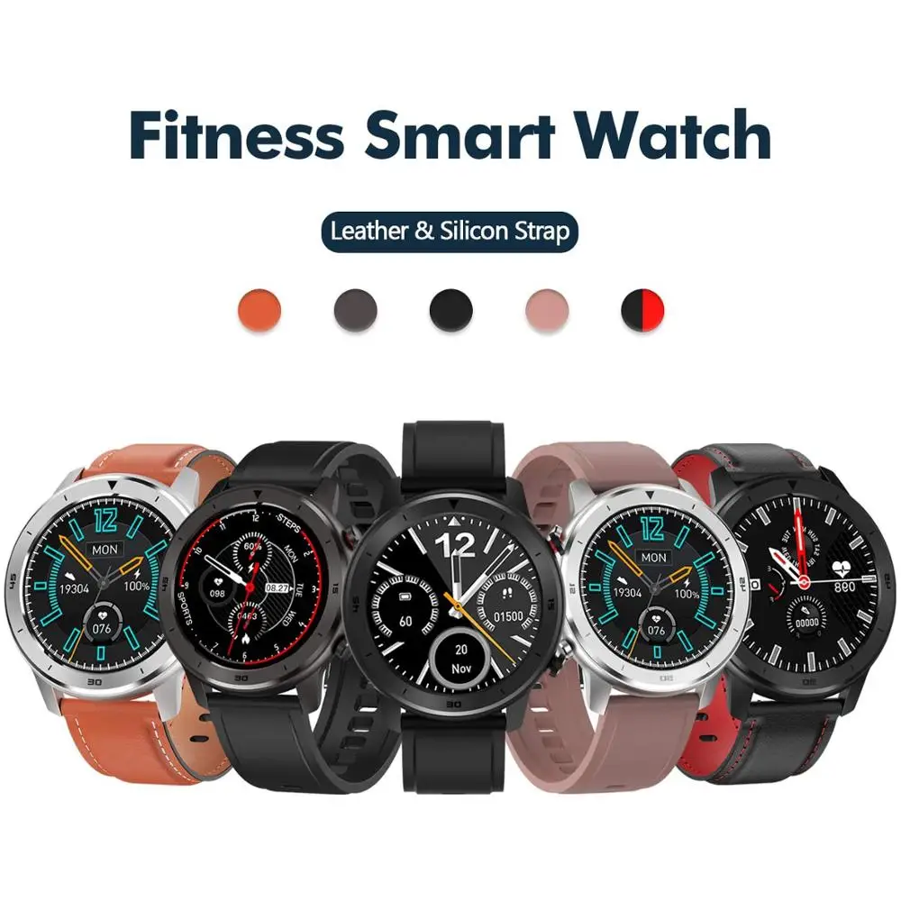 Винтажные Смарт-часы с кожаным ремешком DT79 мужские спортивные трекер IP67