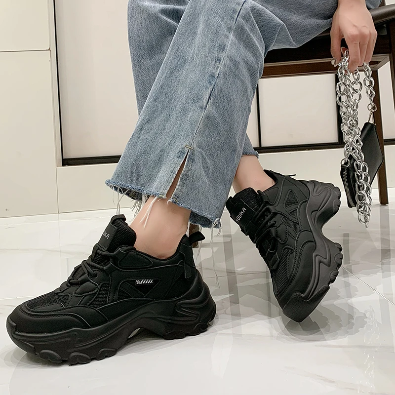 Женские кроссовки на массивной платформе дизайнерская Модная брендовая