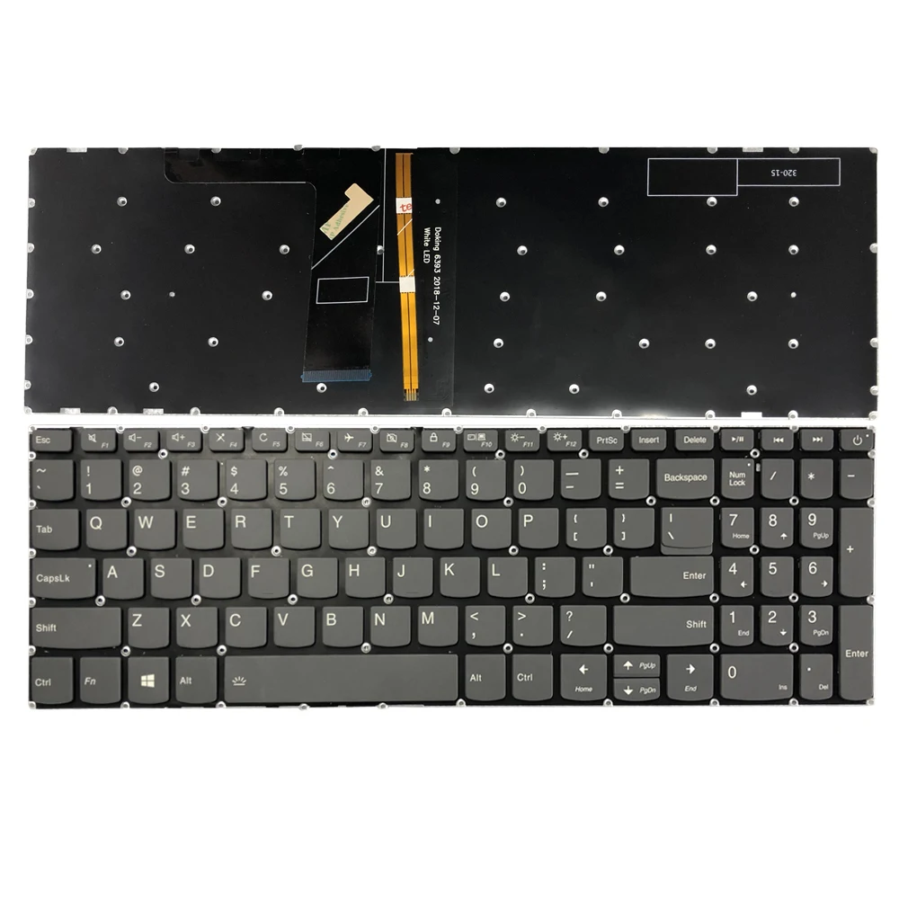 Клавиатура с подсветкой для Lenovo IdeaPad 130 15AST 320 15ABR 330 15ARR 15IKB 15ISK 17IKB 17ISK US| |