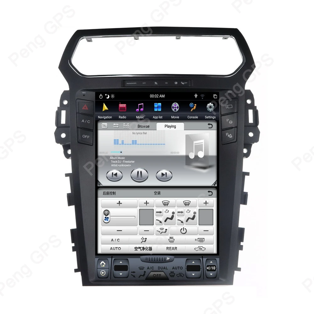 Android 8,1 автомобильное радио gps навигация для Explorer 2011- Tesla вертикальный 12," экран dvd-плеер 4K блок