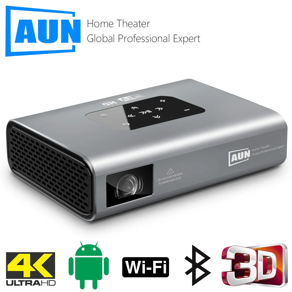 

Проектор AUN X5 4K, Android, Wi-Fi, 3D, 10500 мА · ч, 290 дюйма, 1080P, DLP