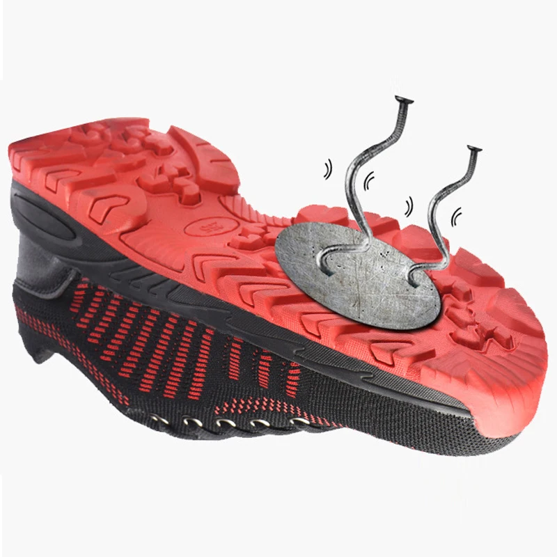 Защитные ботинки со стальным носком для мужчин и женщин дышащие Нескользящие