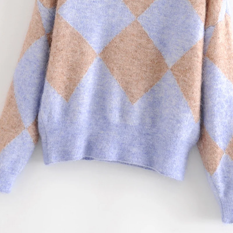 Женский Повседневный свитер AGong элегантный с круглым вырезом и длинным рукавом