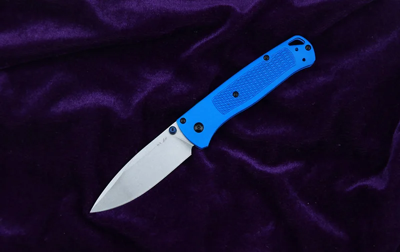 Blue LEMIFSHE 535 knife Aluminium handle folding Survival EDC Tool camp hunt outdoor pocket Fruits Utility knife - Color: Blue