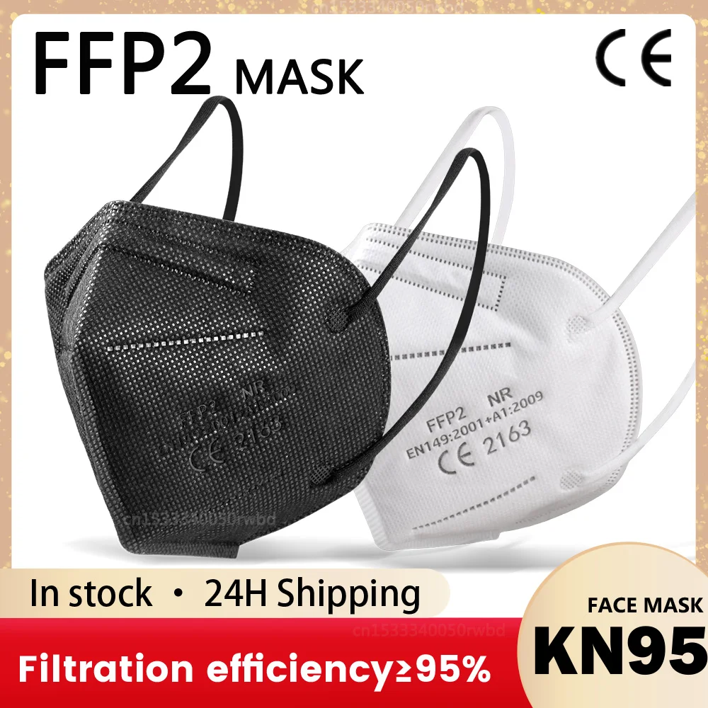

5 Layer FFP2 Mask CE KN95 Mascarillas FPP2 Approved hygienic Protective Mouth Face Mask Reusable KN95 Respirator FFP2MASK Masken
