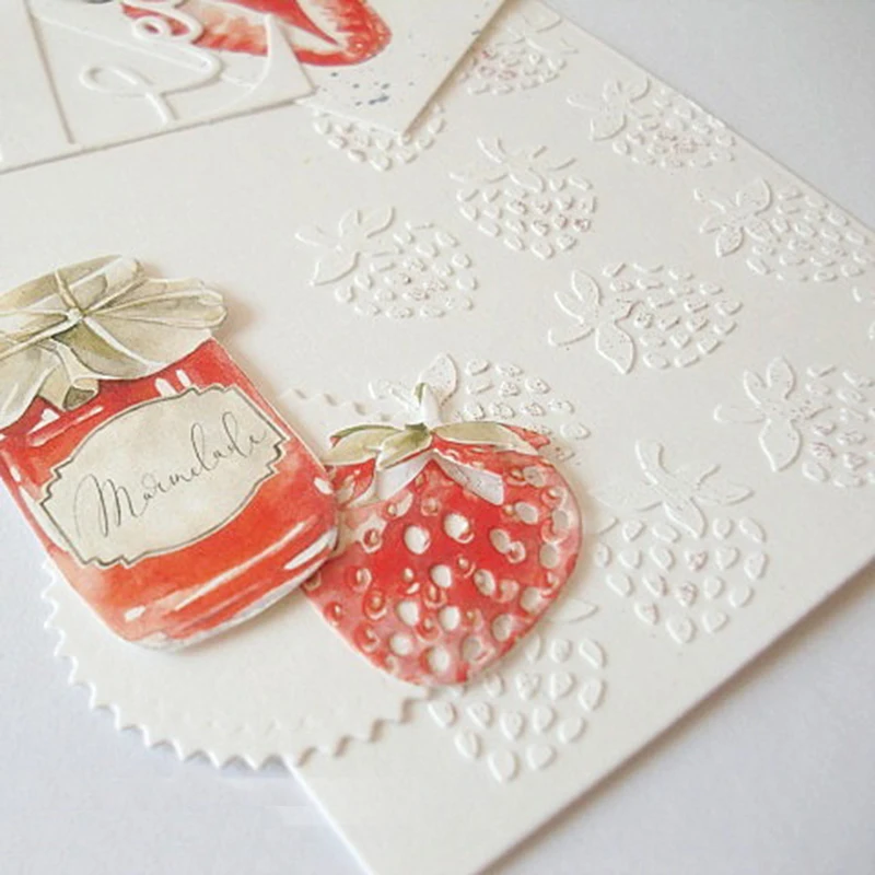 Металлические режущие штампы/трехмерная клубника для скрапбукинга DIY штамповки