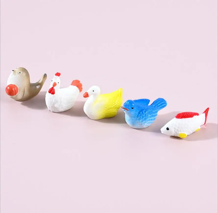 

Resin Simulation Animals Fish Duck Dolphin Micro Landscape DIY Scrapbooking for Dollhouse Accessories