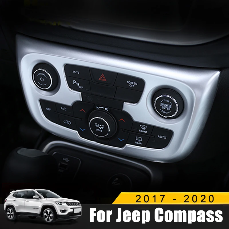 Для Jeep Compass 2017 2018 2019 2020 ABS хромированные аксессуары для интерьера автомобильный