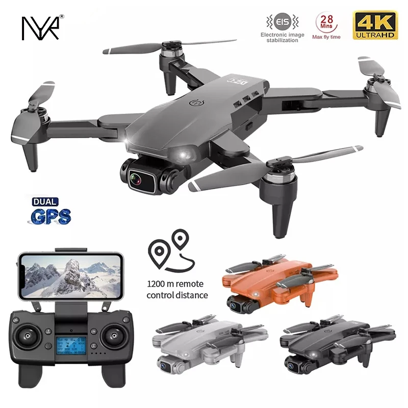 GPS Дрон NYR L900Pro складной Квадрокоптер с двойной камерой 4K расстояние 1200 м