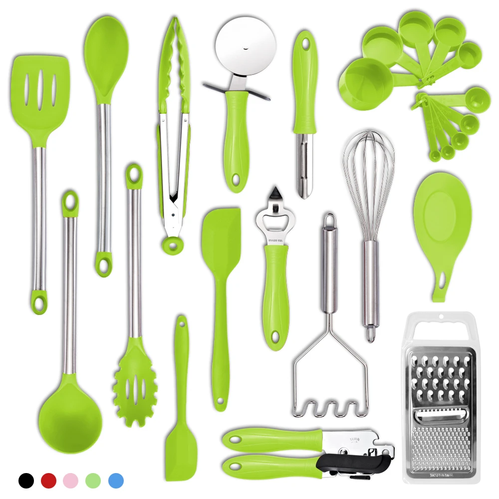 Набор кухонной утвари 25 шт. кухонные принадлежности силиконовая и нержавеющая