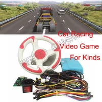 crazy speed car racing game motherboard with wires cable and steering wheel for children arcade simulation cideo game machines