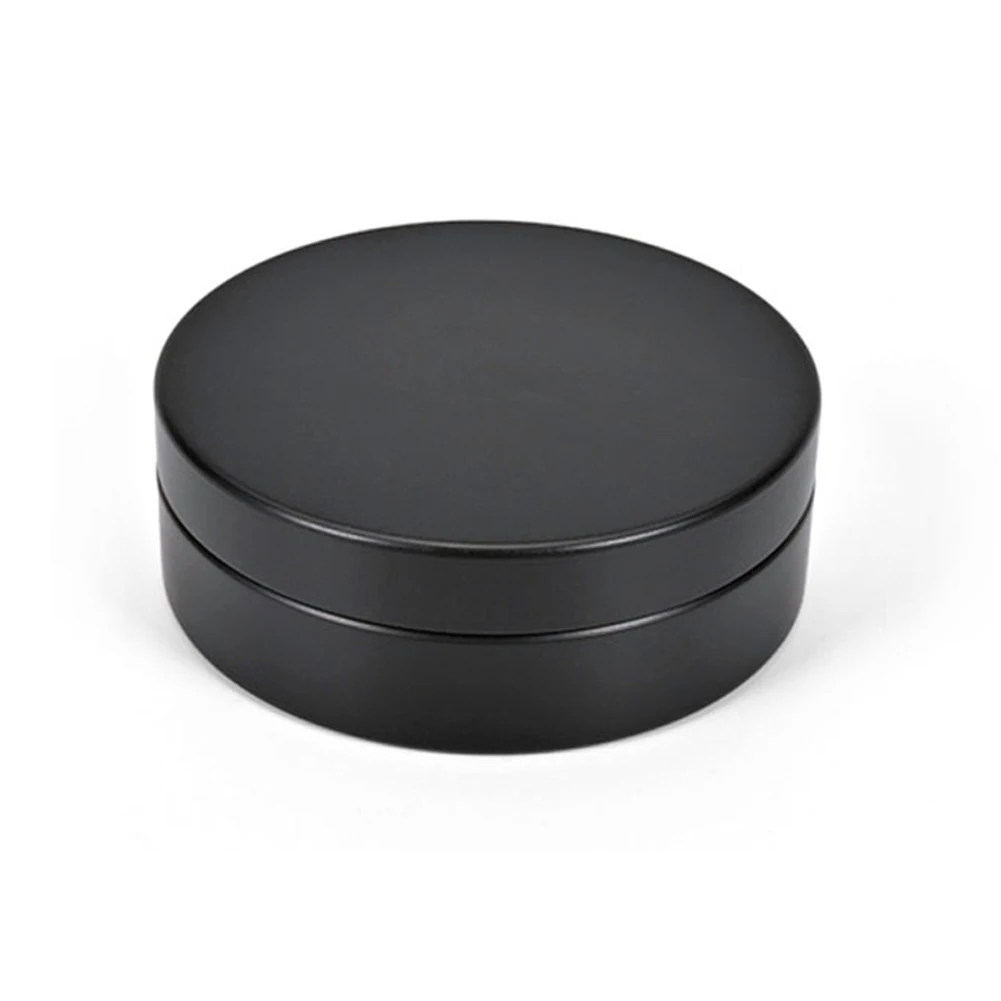 

10pcs/lot 100ml Empty Metal Gift Box Packaging Storage Candle Tin Tinplate Boxes Black Round Container with Lid