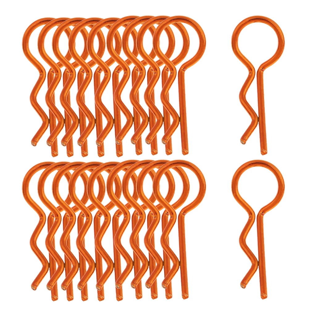 20x Orange Body Clips R Pin Shell for HPI HSP 1/10 1/12 1/18 RC Car DIY | Игрушки и хобби