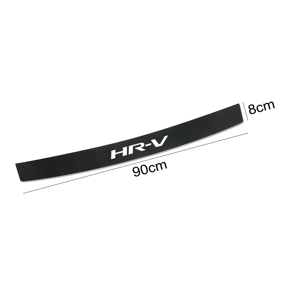 

Auto Sill Pedals Cover Car Trunk Guard Plate Stickers For Honda HR-V Carbon Fiber Protector Auto Rear Bumper Decals Accessories