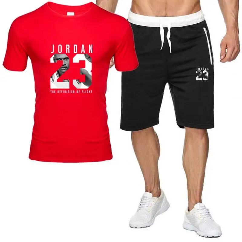 Комплект из 2 предметов мужская одежда jordan 23 футболка шорты летний короткий