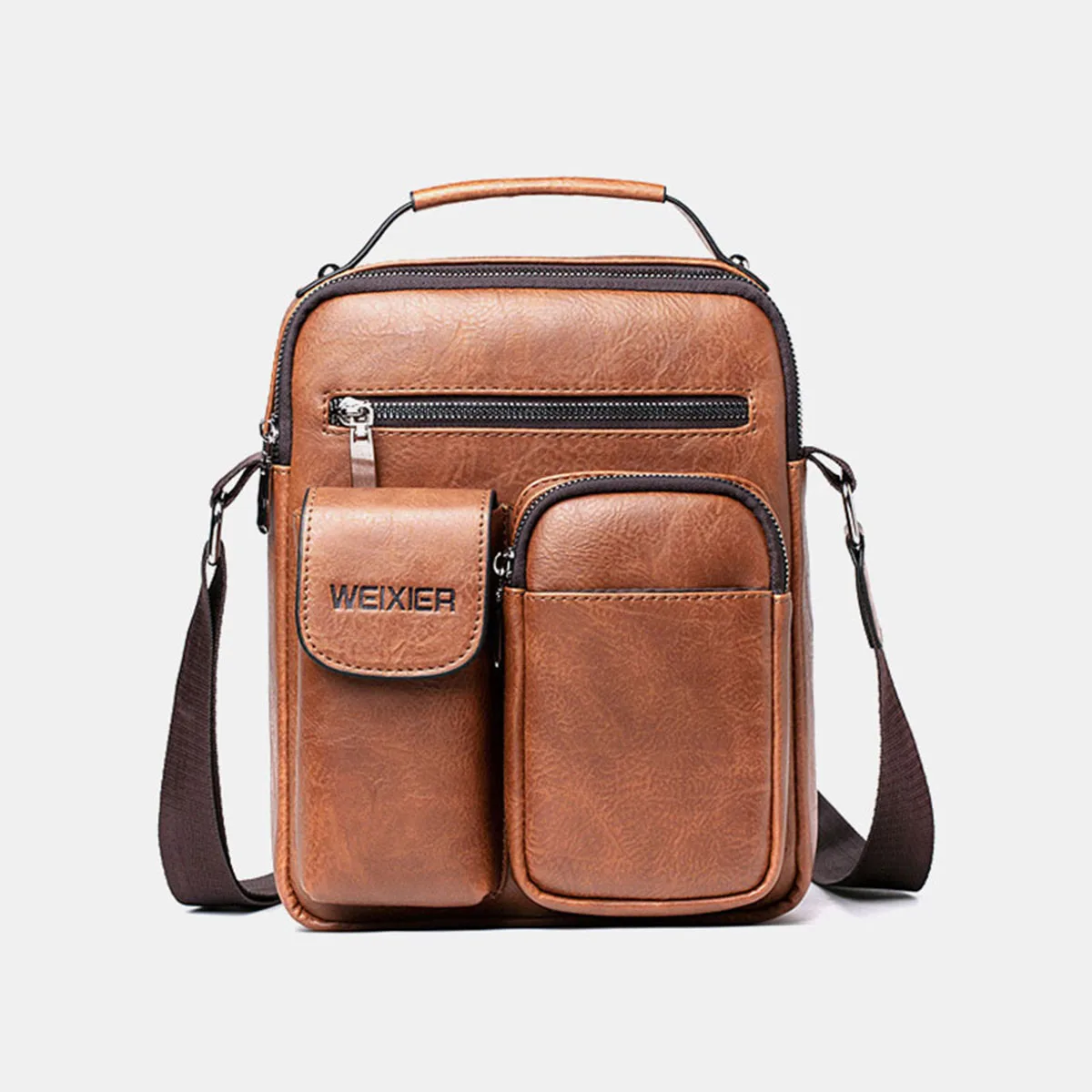 

2020 Vintage Leather Men's Crossbody Bag Leather Men Messenger Bags Small but High Capacity Shoulder Bag for Male Casual Handbag