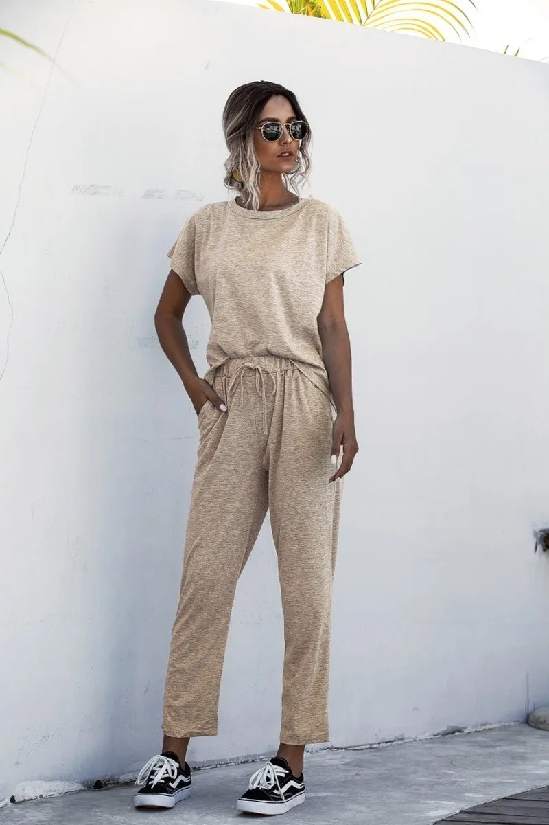 Женские спортивные костюмы KALENMOS комплект из 2 предметов летняя спортивная