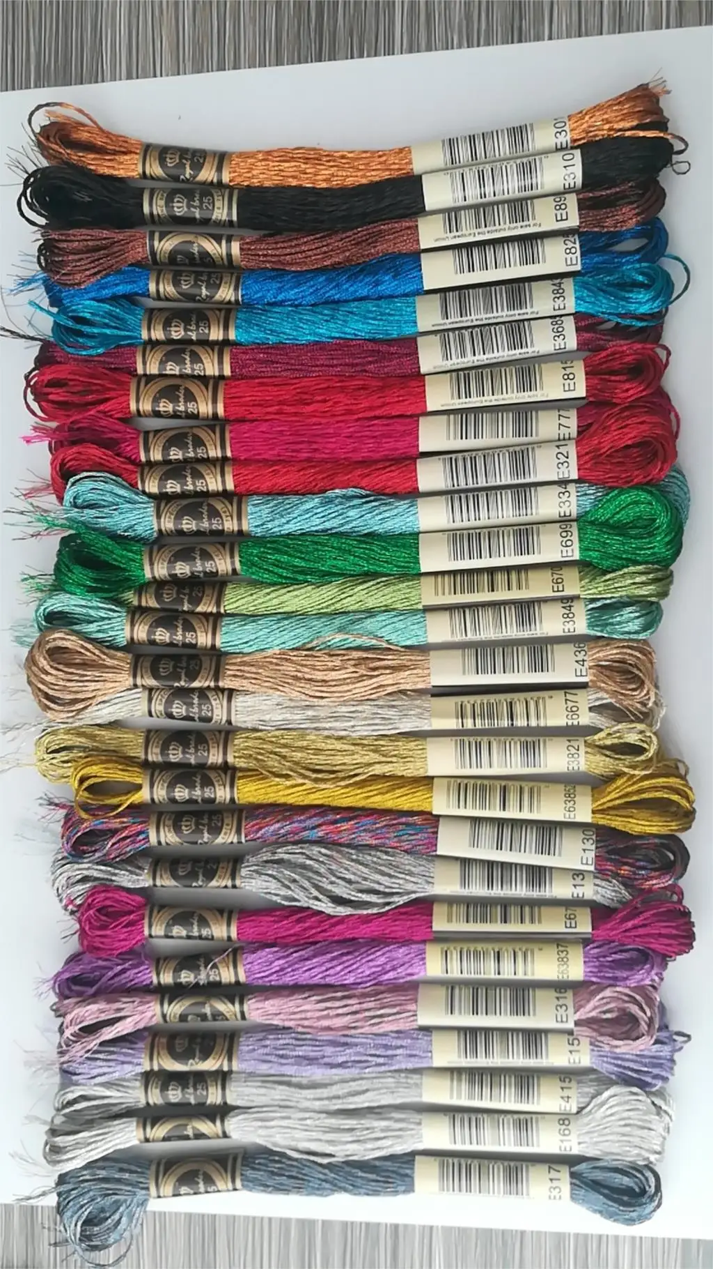 Топ 1 шт./цветная вышивка крестиком золотые и серебряные нитки/вышивка нитки для