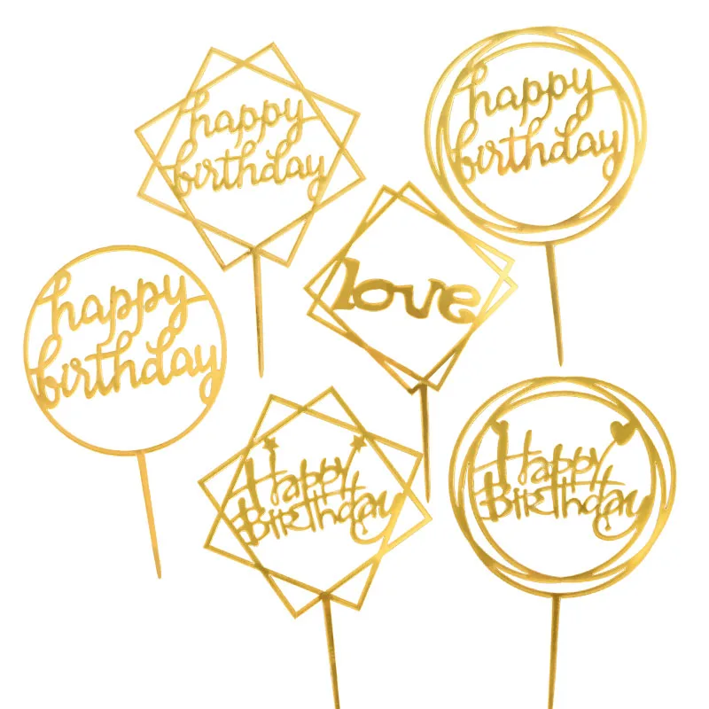 1 шт. блестящие золотые буквы оформления тортов на свадьбу день рождения | Дом и