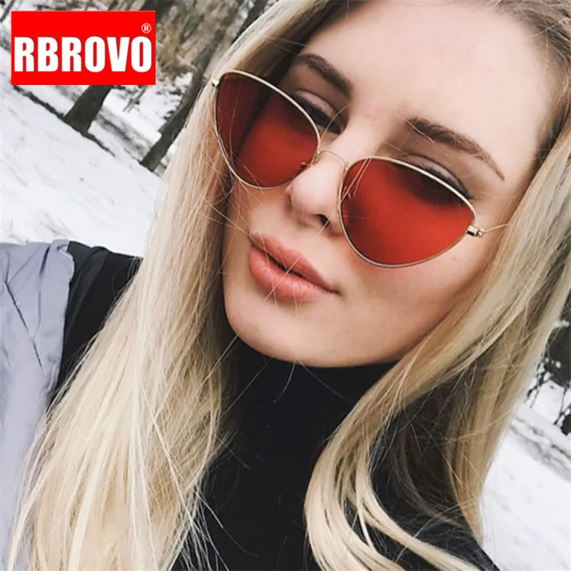 RBROVO 2021 новые металлические солнцезащитные очки кошачий глаз женские брендовые