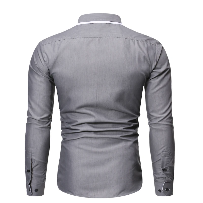 Camisas бросился дропшиппинг Для мужчин Мода 2016 года с длинными рукавами рубашка