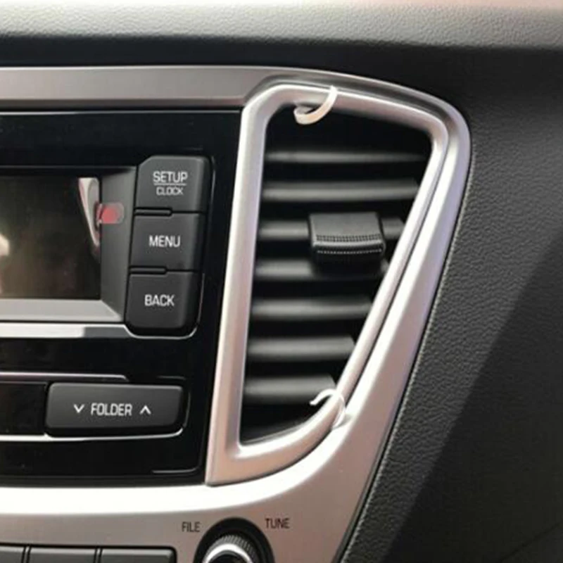 ABS хром для Hynudai Solaris 2 2017 автомобильные аксессуары передний средний кондиционер