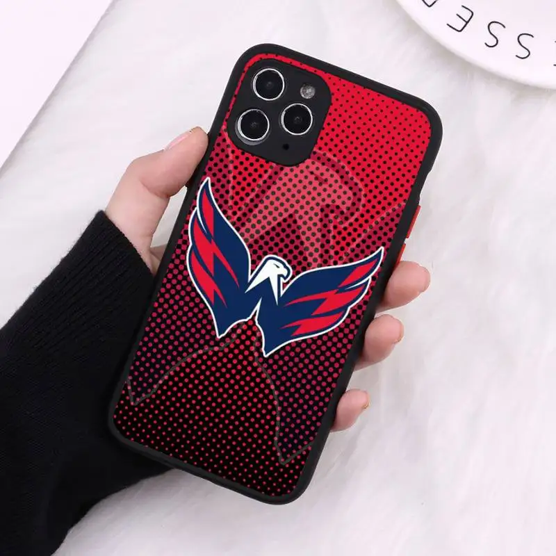 

NHL capital Phone Case Matte Transparent for iPhone 7 8 11 12 s mini pro X XS XR MAX Plus cover funda
