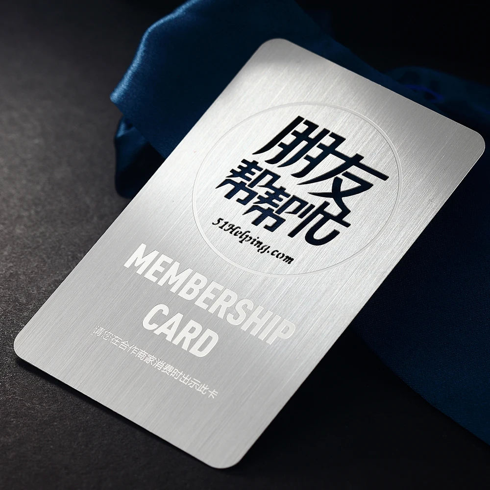 

Personality cutout and printing color quality cataphoresis black stainless steel business card