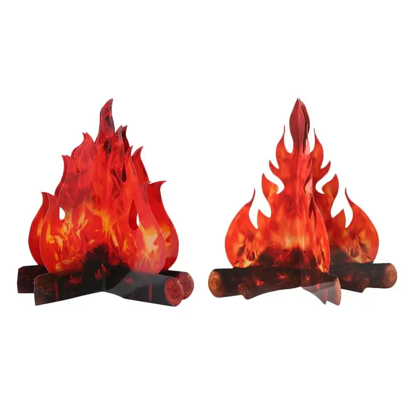 

2Pcs Halloween Flame Decorative Props Halloween Party Decorations Flame Ornament