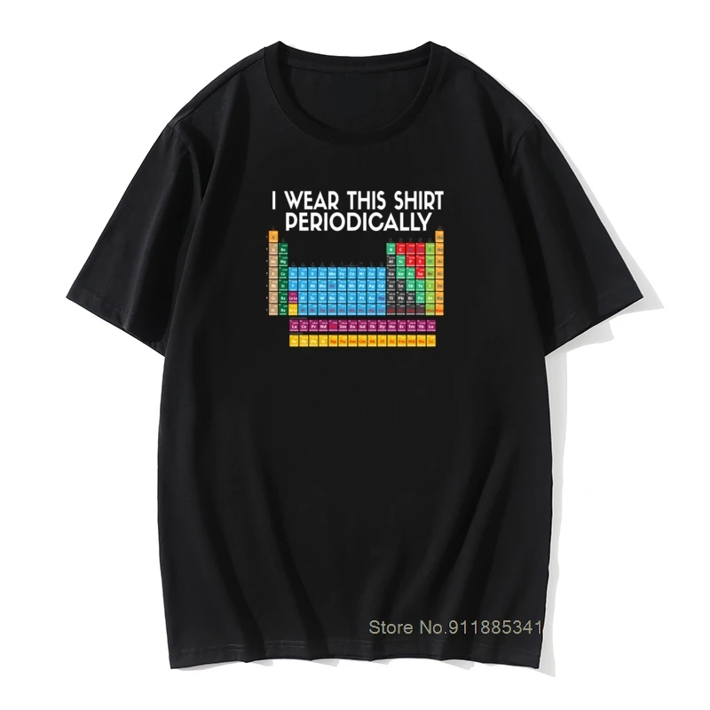 

I Wear This Periodically Nerd T-Shirt Periodic Table Of Elements Funky T Shirt Man's Short Sleeves Tops Tees Tee Shirt Cotton