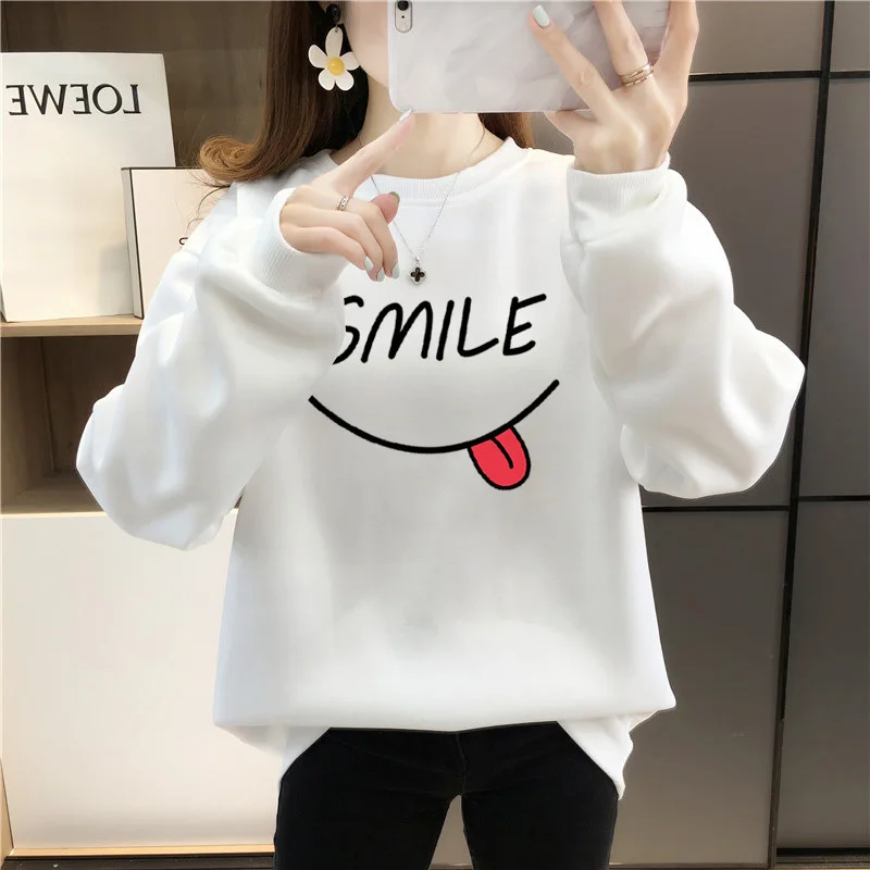 

2020 Women Hoodies Casual Planet Print Solid Loose Drawstring Sweatshirt Long Sleeve Hooded Autumn Female Pullover
