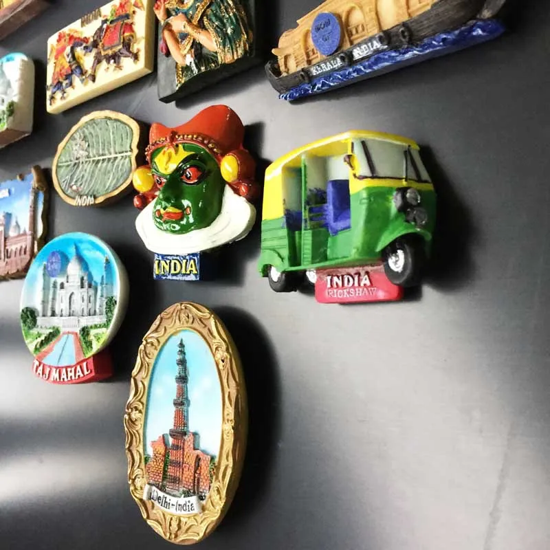 Магнитный сувенир на холодильник Индия Нью-Дели ступа тадж-махал Ганг река Гоа