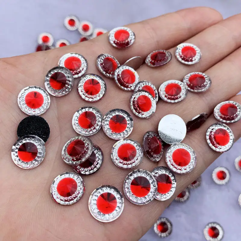 80 шт. 12 мм Стразы с кристаллами двухцветные стразы s diy Круглая Плоская задняя