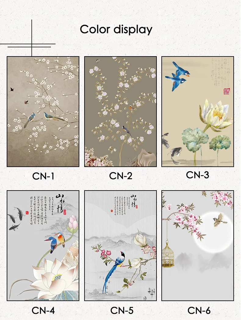 Chinese classical style Roller blinds Lotus flowers Birds Printing Blackout and daylight Window Blinds shades Bedroom balcony