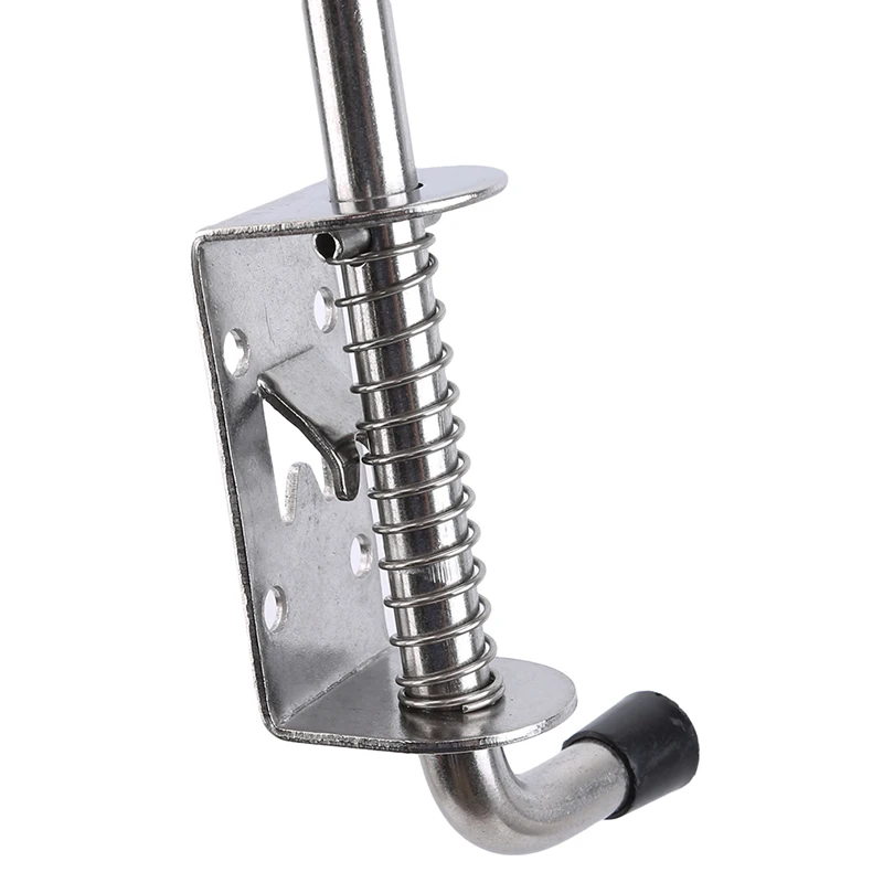 

Spring Loaded Stainless Steel Security Barrel Bolt Latch Silver Tone Spring Latches Door Cabinet Hinges Hardware
