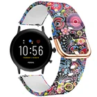 Силиконовый ремешок с принтом для Fossil Gen 5 CarlyleJulianna, ремешок для умных часов, быстросъемный ремешок для Q Explorist HR Gen 43 Correa