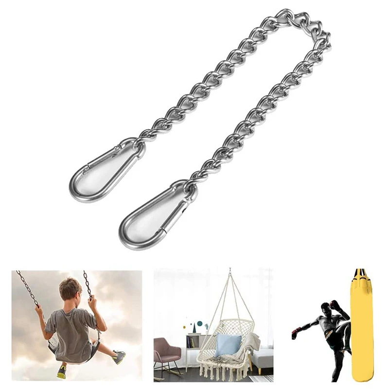 

Chain with 2 Carabiners, Heavy Duty Porch Hammock Chain Kit,for Hammock Swings(99cm)
