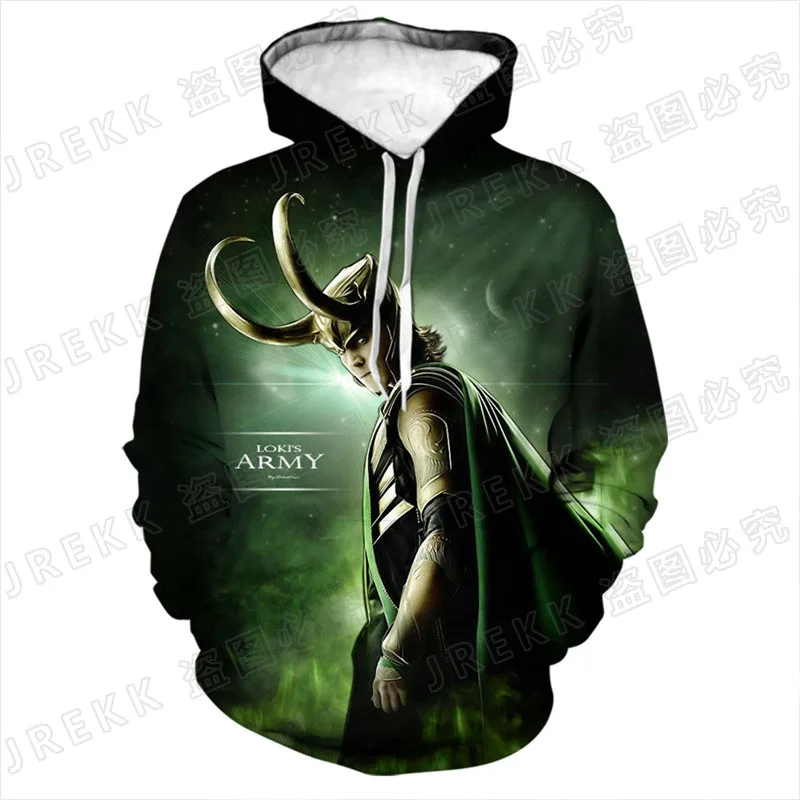 Толстовки с капюшоном Loki Laufeyson для мальчиков и девочек 3D-принтом длинными
