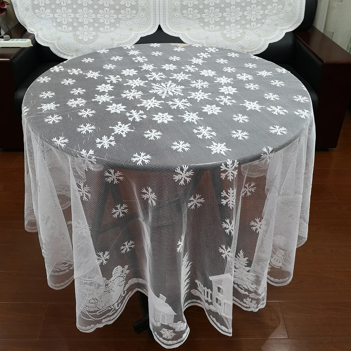 Пустотелая скатерть для стола кружевная новинка винтажная Рождественская