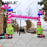 2019 attractive christmas inflatable candy cane arch for holiday decoration