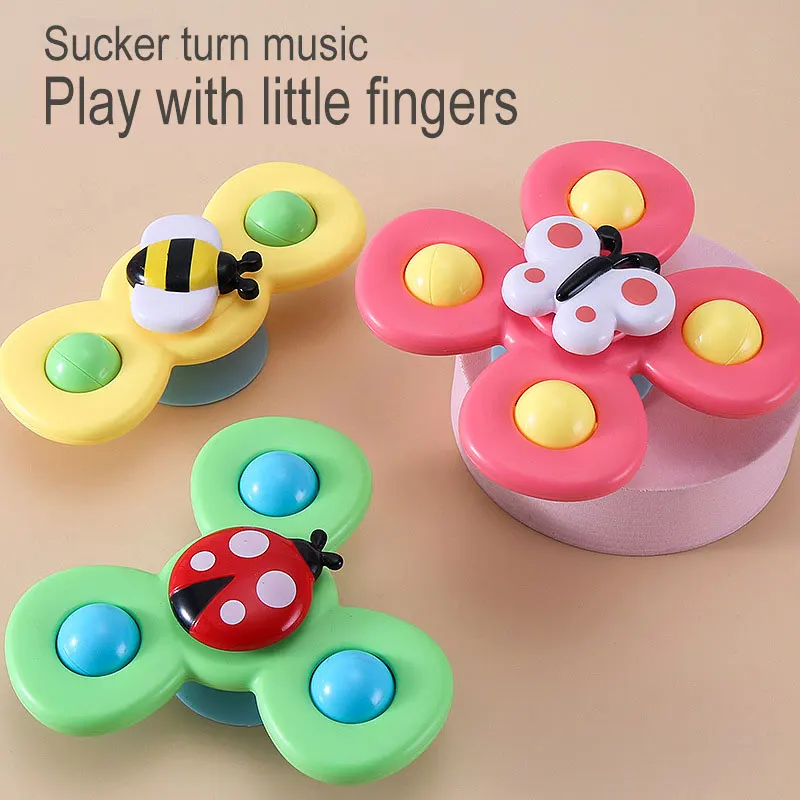 Новый костюм из трех Цвет присоска спиннинг игрушка милые насекомых образный